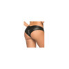 Tanga noir wetlook froncé sur les fesses 